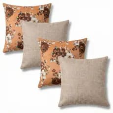 04 Almofadas De Luxo Decorativas 50x50 Cheias Estampadas Para Decoração Com Refil Flocos de Espuma