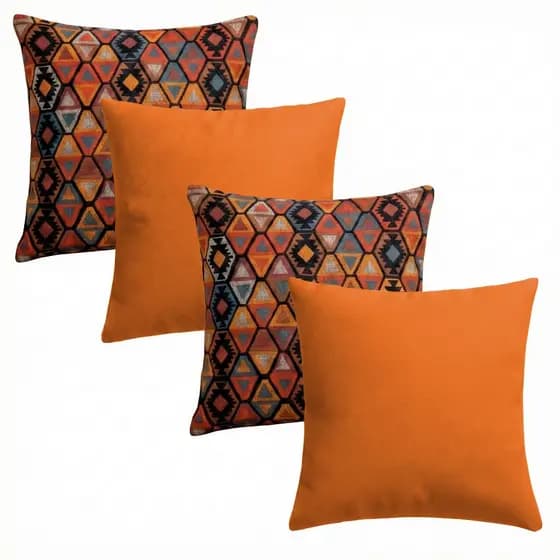 Kit 04 Almofadas Cheias ou Vazias Decorativas 50x50 Luxo Delicada
