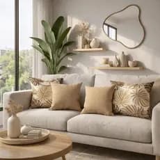 Kit 4 Almofadas De Luxo 50x50 Cheias Decorativas Gorgurinho Tecido Antialérgico