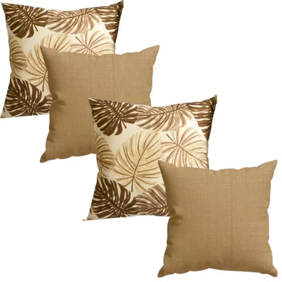 04 Almofadas Decorativas Luxo 50x50 Com ou Sem Refil Elegancia