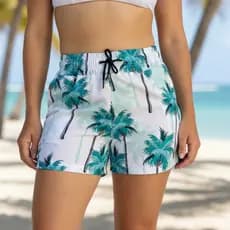 Short Feminino Shortinho praia Tactel Saida praia estampado piscina Moda Praia Verão confortavel academia