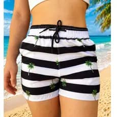 Shortinho praia Short Feminino Tactel Saida De Praia piscina verao academia