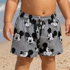 AM Short Infantil unissex Tactel Moda Praia Piscina verao personagem bermudinha infantil short praia infantil