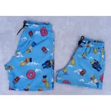 Kit Short Casal Mozão Conjunto Praia Combinadinho  Bermuda Mauricinho Tactel com Elastano Verão
