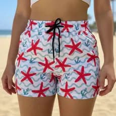 Short Feminino Tactel com Elástano shortinho Praia e Academia Moda Praia