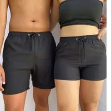 Short Casal Kit Mozão Shorts Casal Namorados Combinadinho Bermuda Short Mauricinho Tactel Elastano Praia Verão Piscina