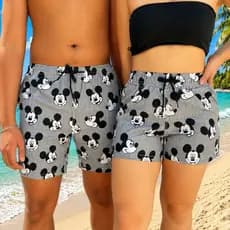 Short Casal Praia Mozão Bermuda Praia Verão 2026 Piscina viagem secagem rapida