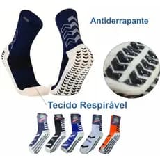 Meia de Futebol Antiderrapante Esportiva Novo Modelo Tecido Respirável Promoção Meio Cano