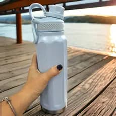 Garrafa Térmica Inox 950ml GRANDE ÁGUA CAFÉ 12h Gelada,  Quente 5h Horas, Dupla Parede