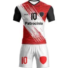 Kit 5 Camisetas + Calção Fardamento Uniforme Futebol Personalizado Patrocínio Nome Escudo