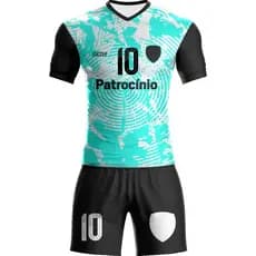 Kit 10 Camisetas + Calção Fardamento Uniforme Futebol Personalizado Patrocínio Nome Escudo