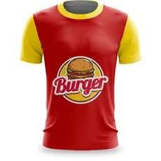 Camiseta Dry FIt Hambugueria Lanchonete Personalizada Com Seu Logo Seu nome