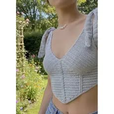 Top Cropped de crochê Íris