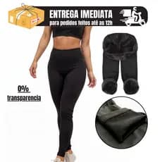 Calça Feminina Legging Flanelada Fitness