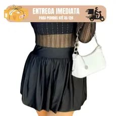 Saia Feminina Balonê Curta Rodada Em Tecido Romantic Elegancia Delicadeza e Estilo Para Looks Modernos e Femininos