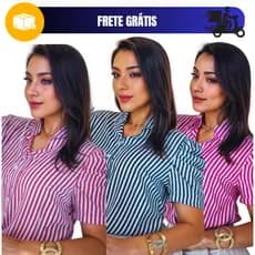 Blusa Duna Evangelica Feminina Listrada Gola V