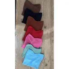 Kit 3 Cropped Feminino Tomara que Caia Canelado Faixa Lua Cor Sortida