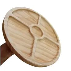 Kit 2 Petisqueira 5 Divisórias em Pinus Efeito Rustico Porta petiscos Tabua Mesa Posta Madeira Tabua de Frios