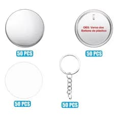 Suprimentos de bottons 44mm, base de plástico para máquina de fazer bottons.