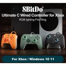 Controle 8bitdo Ultimate C Wired Control Para Xbox Series Hall Effect Cor Preto PC, Xbox,XBoxones