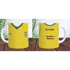 Caneca Personalizada Comemorativa Seleção 2026, personalizada com nome e número