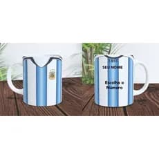 Caneca Personalizada Comemorativa Seleções 2026, Personalizada com nome e número.