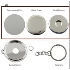 Insumo Chaveiro Botton 32mm - DUPLA FACE p/ Personalizar – Insumos Máquina de Bottons