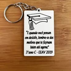 Kit de Chaveiros Formatura Brinde Personalizado em MDF
