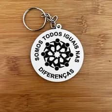 Kit de Chaveiros Diversidade Inclusão Brinde Personalizado em MDF