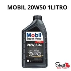 Óleo Lubrificante Mobil Super Moto 20W50 4T 1L Para Moto e Quadriciclo Alta Proteção