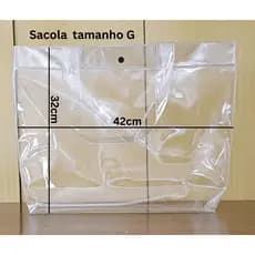 Sacola bolsa kit com 3,5 ou 10 tamanho G transparente : praia, piscina, academia, festas na piscina.