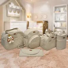 Kit Bolsa Bebê Maternidade Masculino/menino LUXO 5 Peças Baby