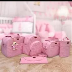 Bolsa Maternidade Kit 5 Peças Impermeável Grande - Menino e Menina