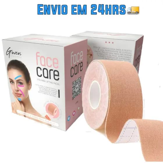 Fita Efeito Lifting Facial Tape Anti Rugas Sinais Rosto 5 Metros