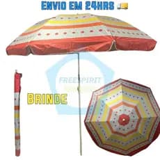 Guarda-sol Grande Verão 2,2 Metros Piscina Praia Pesca Estampado Com Capa