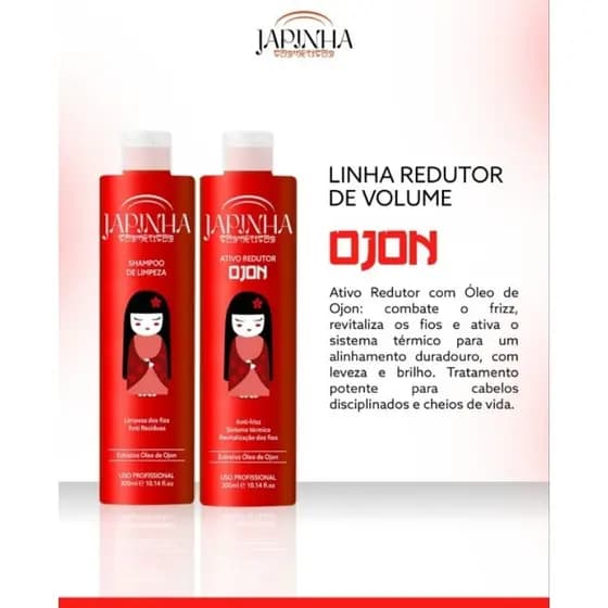 Kit Alisante Japones 300ml (ATIVO REDUTOR + SHAMPOO- 300ML CADA)