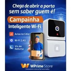 Campainha de Vídeo Inteligente Wi-Fi 2.4G com Visão Noturna e Áudio Bidirecional | App ULooka | Bivolt USB-C
