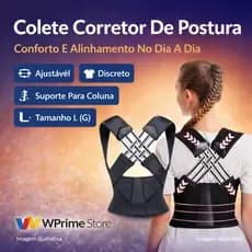 Colete Feminino Corretor De Postura Ortopedico - Tamanho L (G)