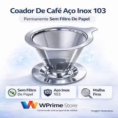 Coador de Café Inox com Malha Fina para Sabor Mais Puro