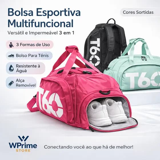 Bolsa/Mochila Esportiva Multifuncional Transversal