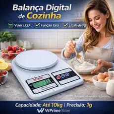 Balança Digital de Precisão para Cozinha 10kg