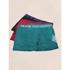 Kit com 3 cuecas box Men Adulto CORES E/OU ESTAMPA SORTIDAS/ALEATÓRIA