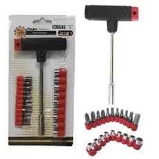 Super Kit Jogo Chave 21 Peças C/ Soquete Tipo T