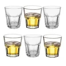 Jogo de 06 Copos Vidro Resistente para dose de Bebidas 45ML