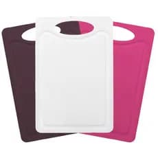 Até 03 Tábuas De Carne Corte  Branca Rosa Preta Churrasco Cozinha Pvc Colorida Higiênica