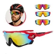Óculos Ciclismo Esportivo Bike Corrida Mtb Proteção  Beach tênis Sol Espelhado Pedal