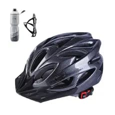 Capacete Bike MTB + Garrafa Ciclismo Leve Ajustável