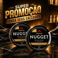 kit 2 Graxas para Sapato em Pasta Preta Nugget Lata 36G