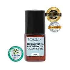 Fluconazol 2% Ciclopirox Olamina 2% Terbinafina 2% Esmalte De Unhas Incolor - Fungos 8ml - Esmalte para micose de unha
