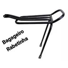 Bagageiro Tubular Traseiro Preto De Bike Aro 20, Aro 24 e Aro 26 Rabetinha